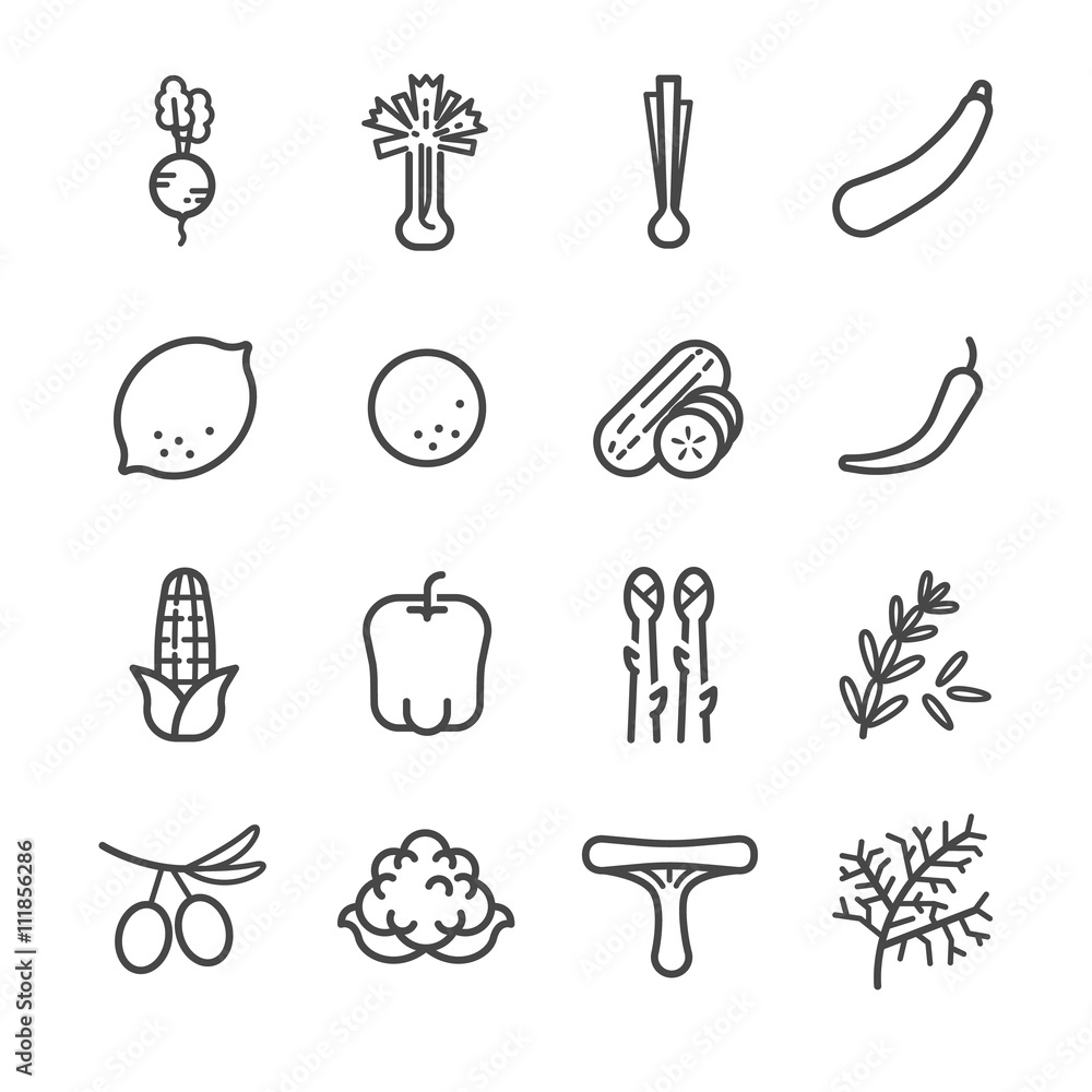 Food ingredient icons for application set 3 Food ingredient icons for application set 3