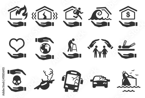 Insurance icons - Illustration