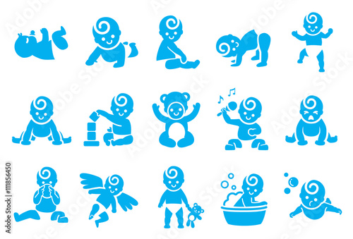 Baby activities icons
