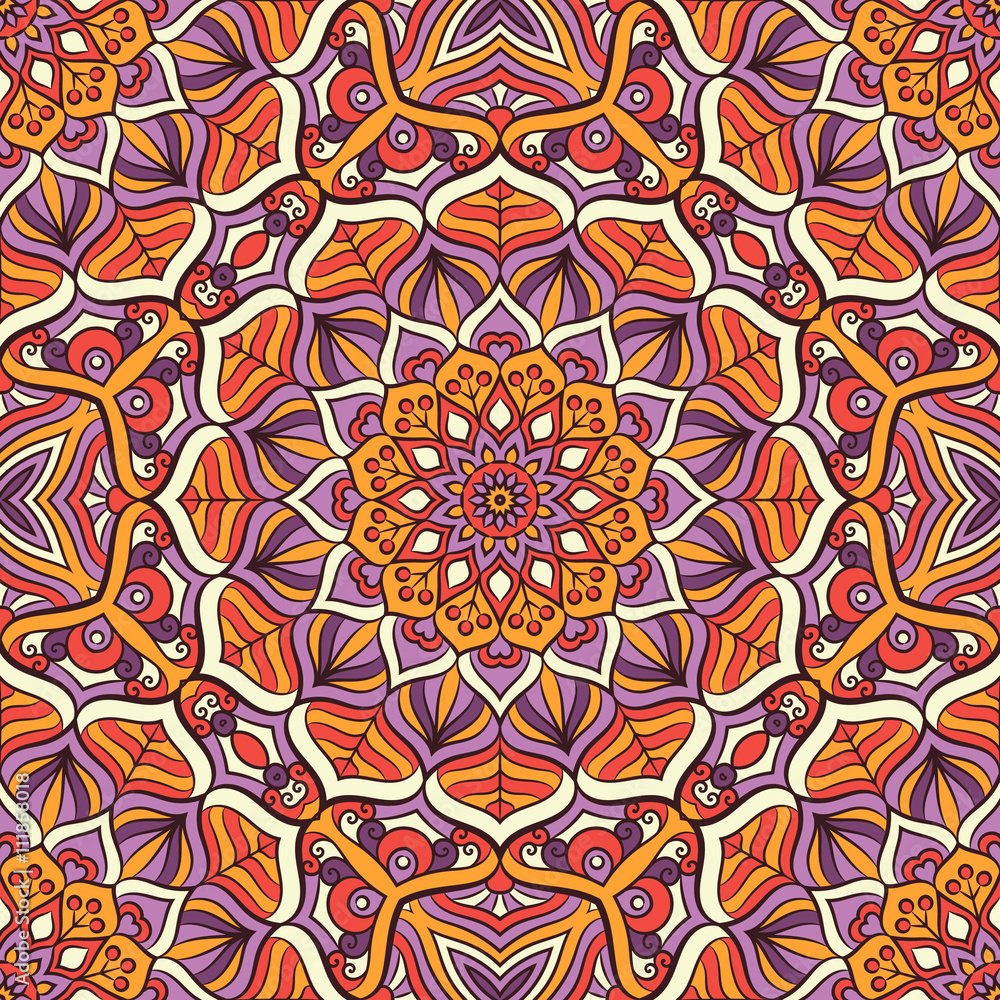 Ethnic floral seamless pattern Ethnic floral seamless pattern