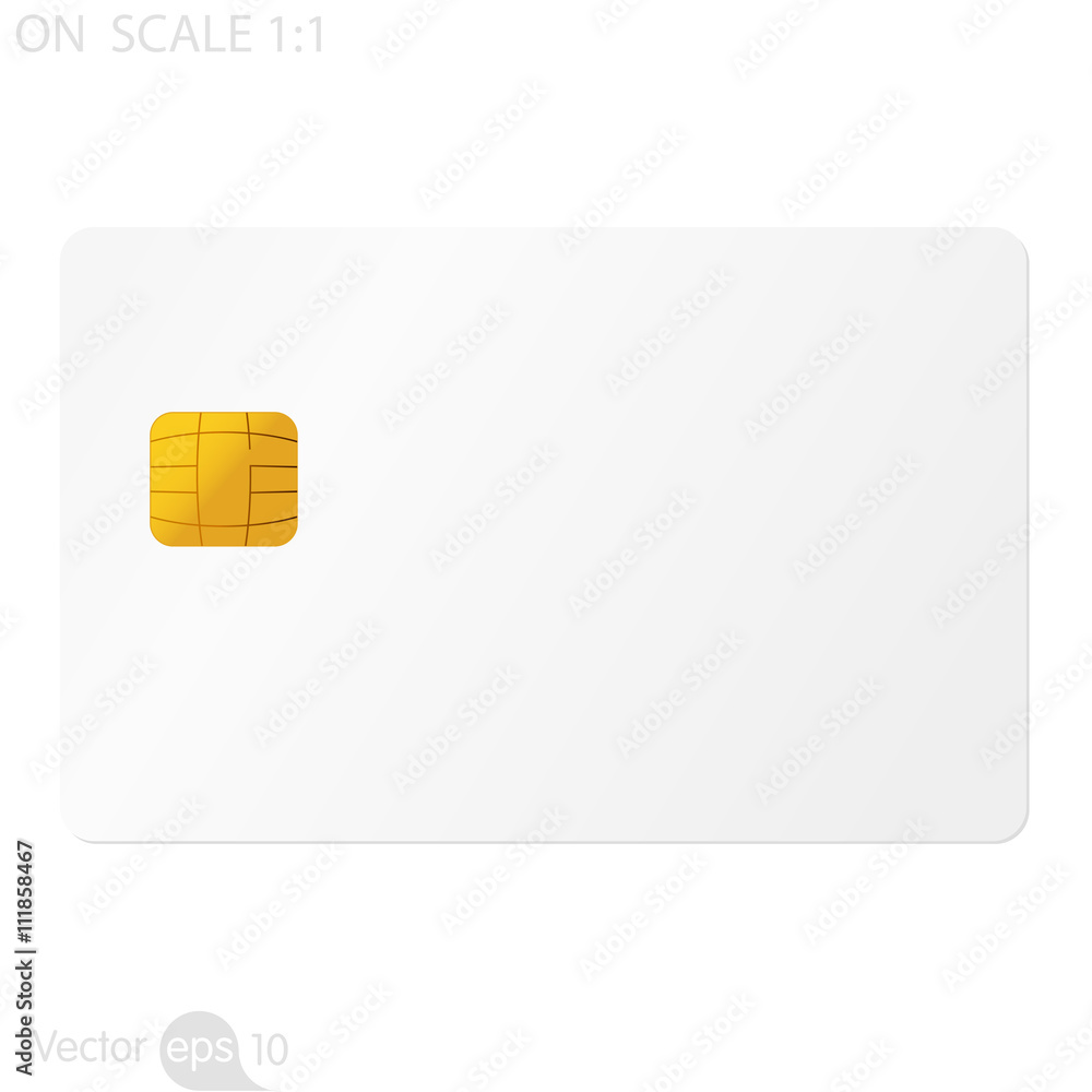 White credit card on white background White credit card on white background