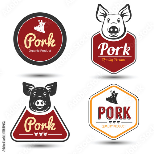 pork label vector