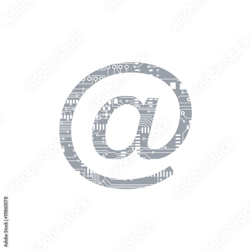 Circuit board symbol at Vector Illustration
