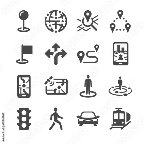 Map Location and navigation icons