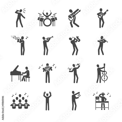 Musician icon set