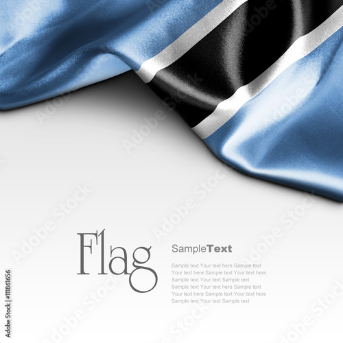 Photography Flag of Botswana on white background. Sample text.