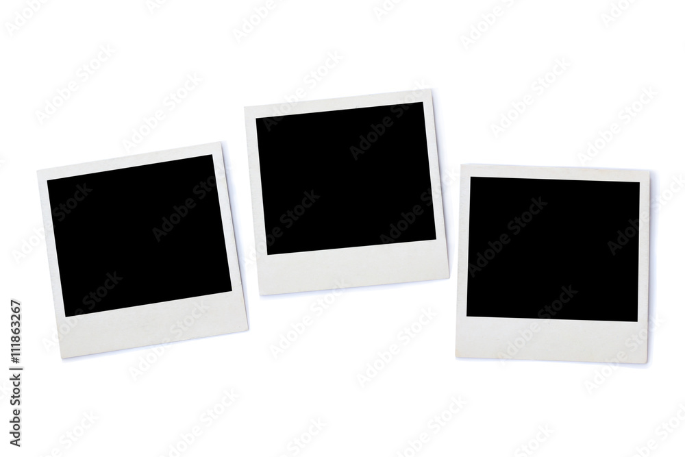 stack of Instant photo frames, isolated on white background stack of Instant photo frames, isolated on white background