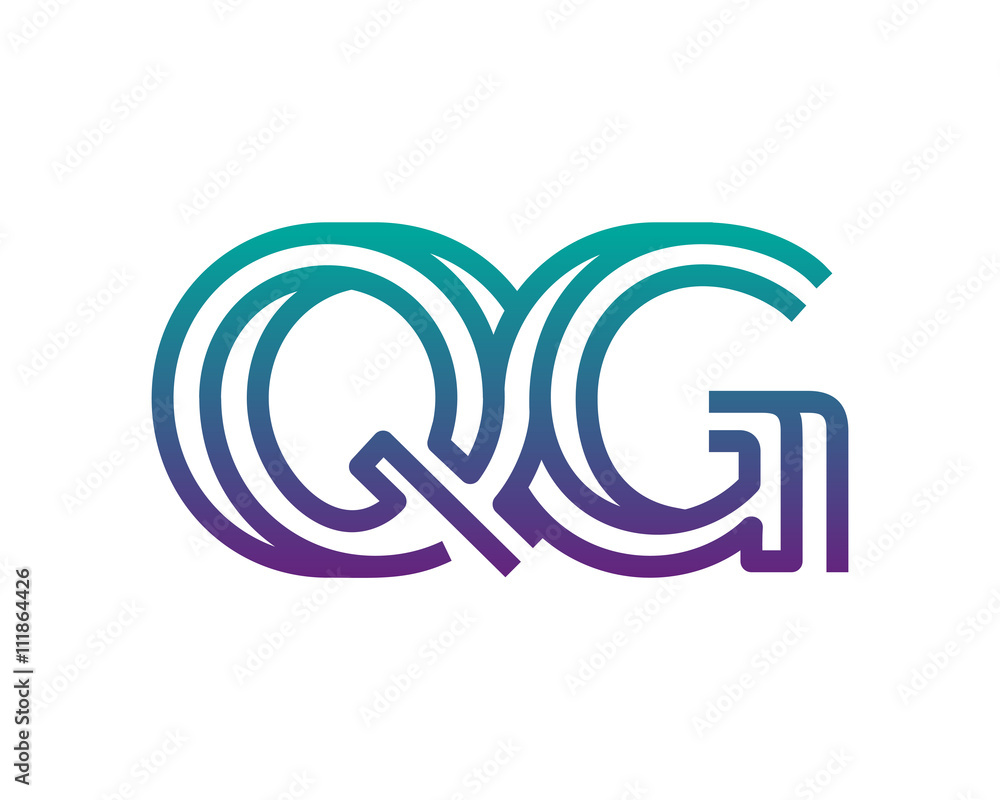 QG lines letter logo