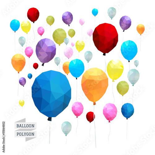 Balloon polygon vector