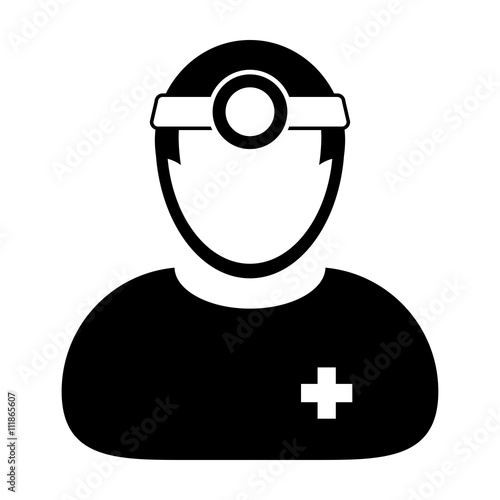 Doctor, Physician, Medical, Nursing, Surgeon Glyph Vector Icon illustration