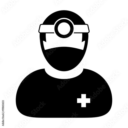Doctor, Physician, Medical, Nursing, Surgeon Glyph Vector Icon illustration