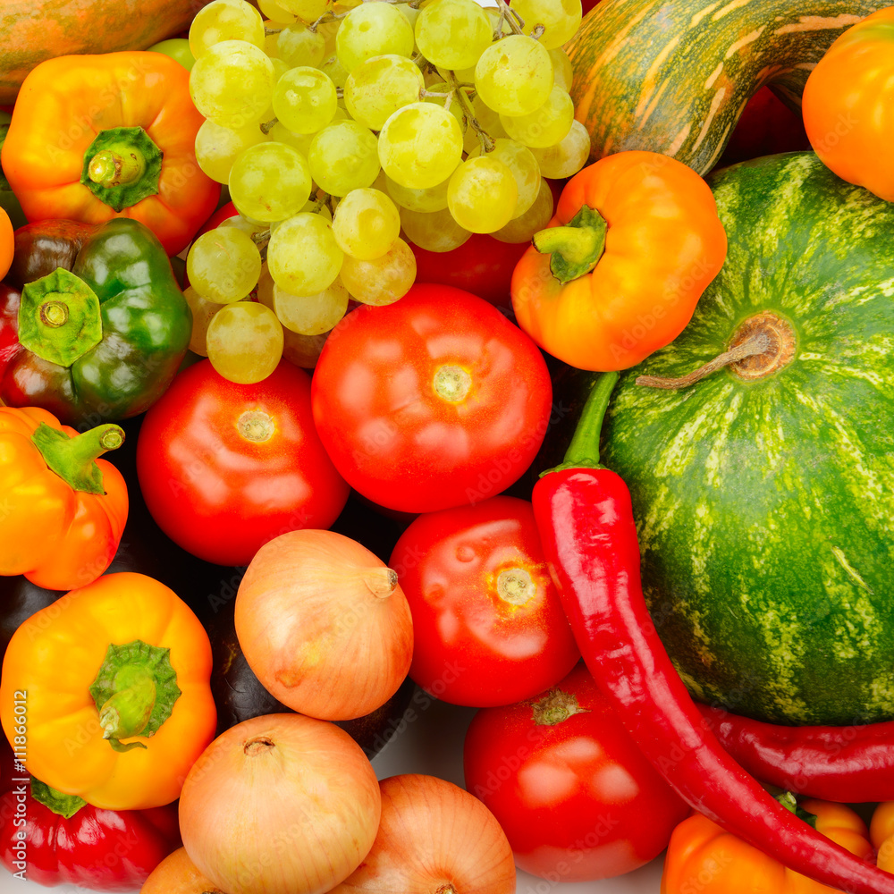 Collection fruit and vegetables Collection fruit and vegetables