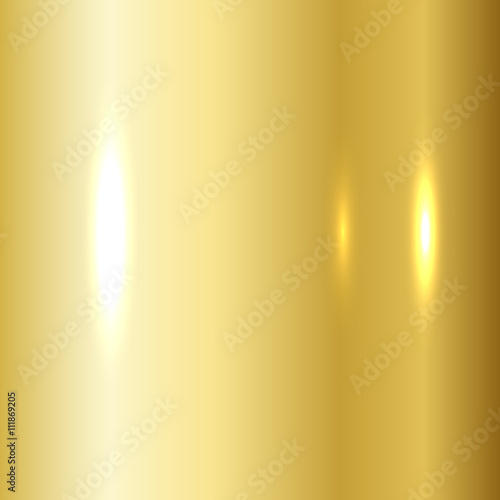 Gold texture. Golden gradient smooth material background. Textured bright metal with light, shiny. Metallic blank backdrop decorative pattern. Abstract art for banner, invitation. Vector Illustration