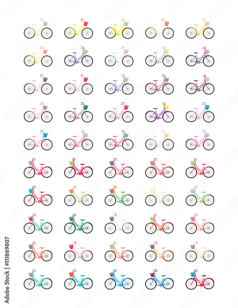 Bicycle race,vintage style,element,eps 10,vector printables,decorative stickers for office,school bullet journal etc.
