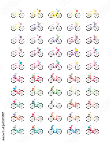 Bicycle race vintage style element eps 10 vector printables decorative stickers for office school bullet journal etc.