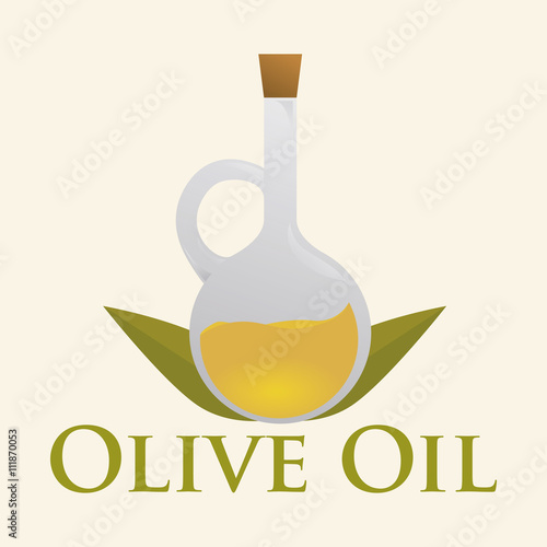 Olive OiL design. Orgnic concept. white background photo