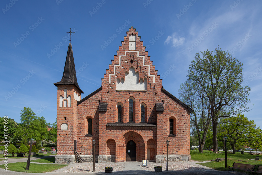 External view of the St Mary's church. Sigtuna, one of the popular attractions for tourist, is the oldest town in Sweden and it was founded in 980. 