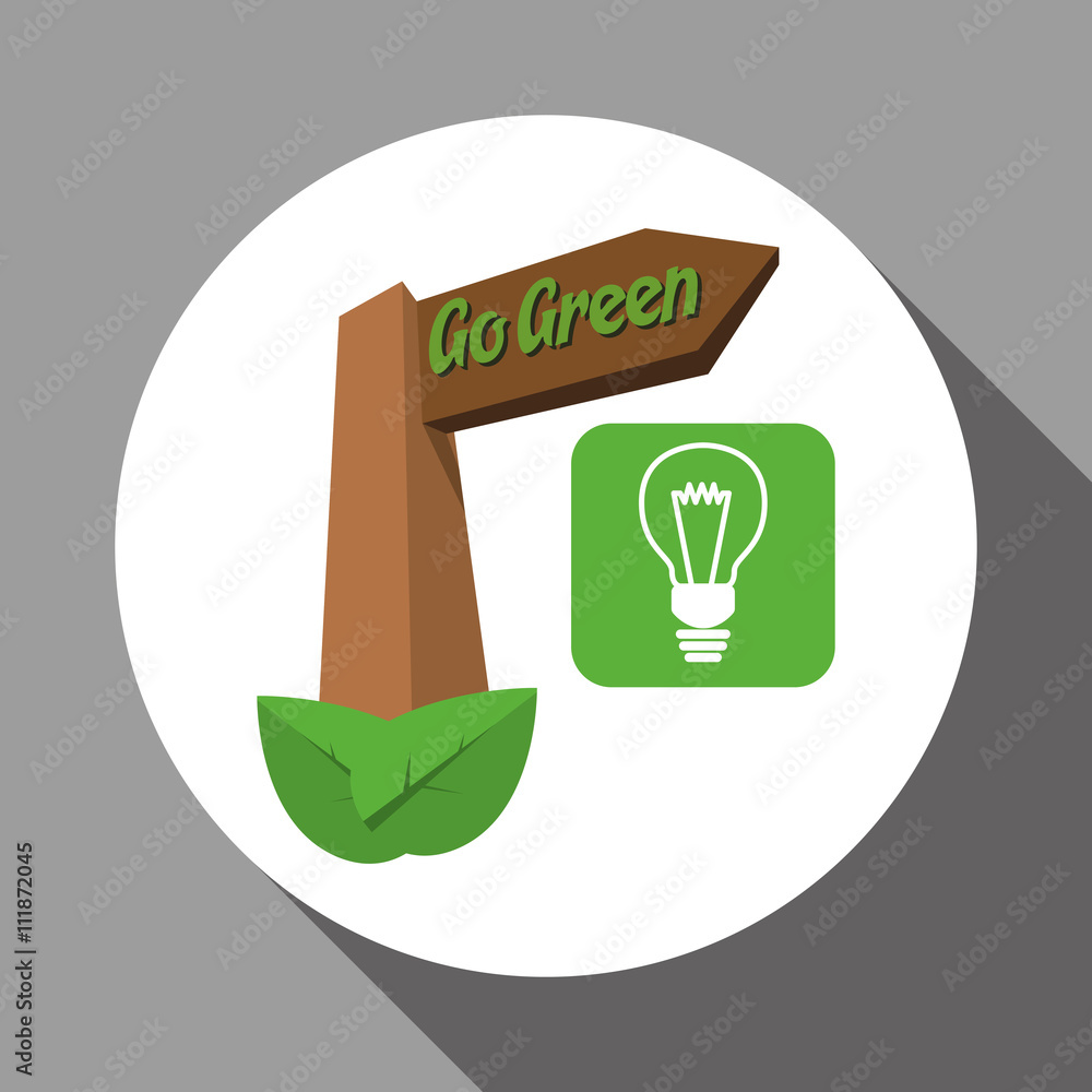 Go green design. eco concept. white background , editanle vector Go green design. eco concept. white background , editanle vector