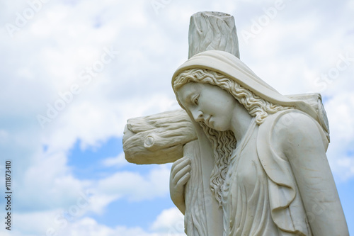 Tablou pe pânză Woman with cross