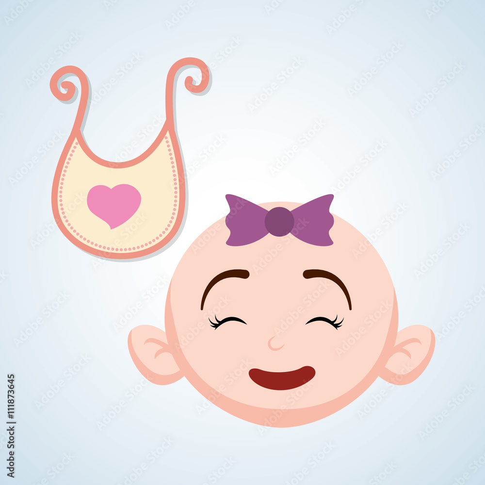 Baby shower design. invitation design.  isolated illustration