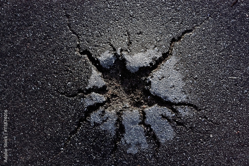 Fototapeta premium damaged asphalt