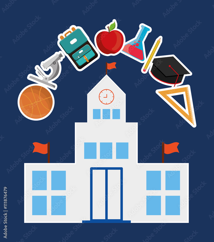 School design.  Education concept. Learning icon , vector