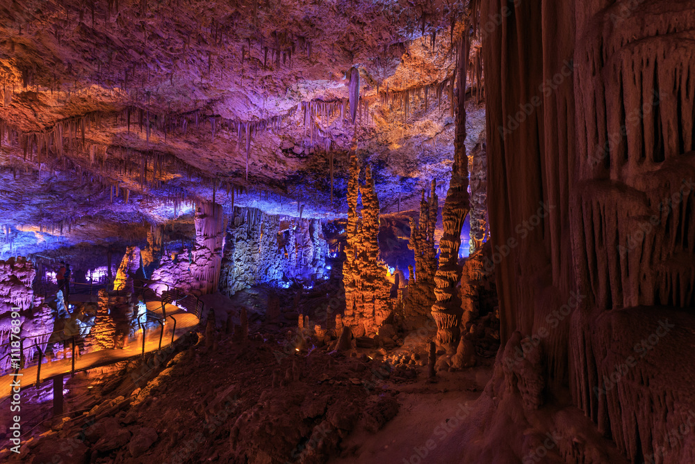 Stalactite cave in Israel