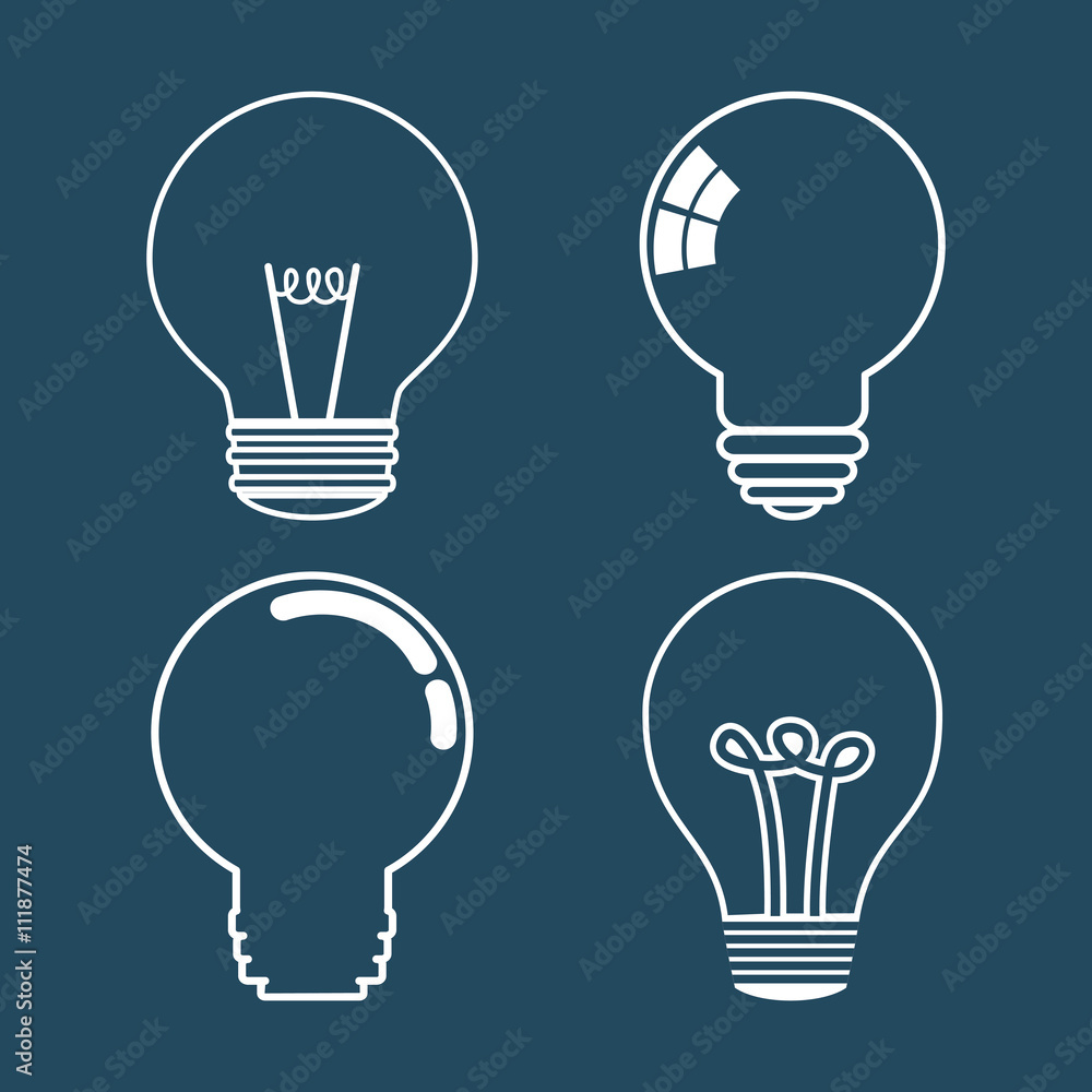 Idea design. Light bulb icon. Flat illustration , vector Idea design. Light bulb icon. Flat illustration , vector