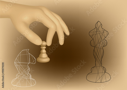 chess and hand