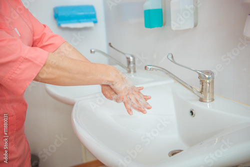 Canvas Print Washing hands