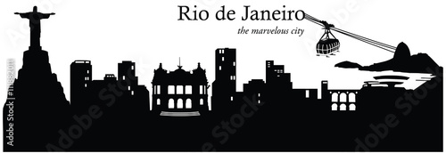 Vector illustration of the city of Rio de Janeiro, Brazil