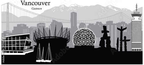 Vector illustration of Vancouver, Canada