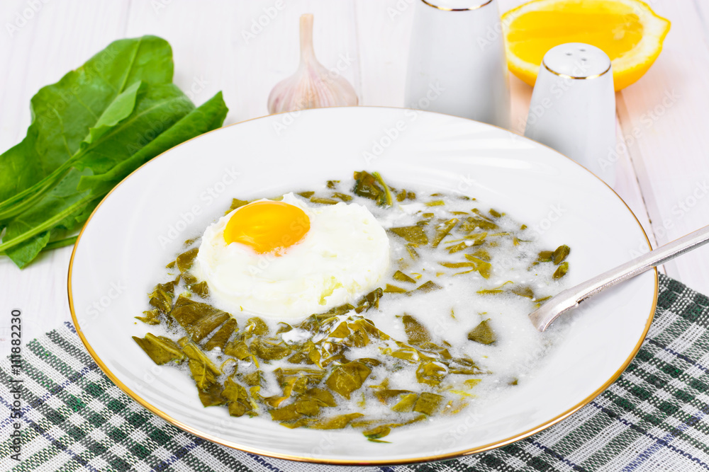 Sorrel Soup with Egg Sorrel Soup with Egg
