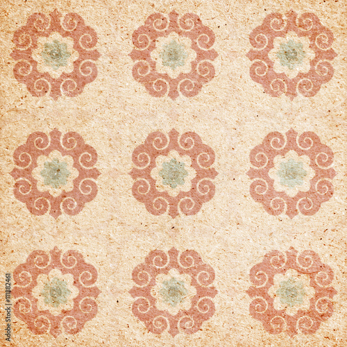 Detail of the traditional Decorative image of grunge vintage wal