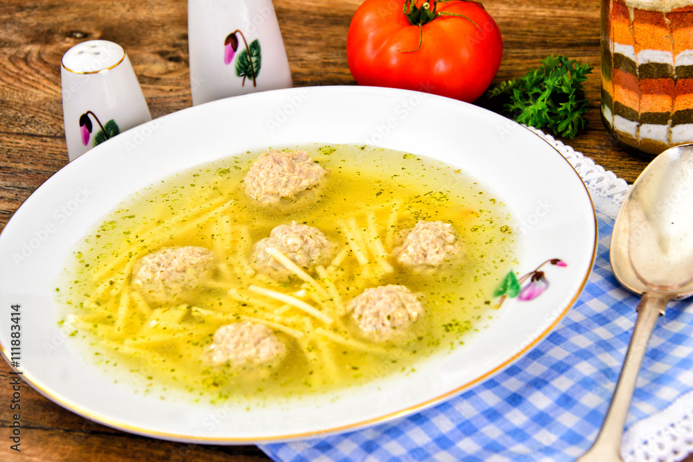 Chicken Soup with Meatballs Chicken Soup with Meatballs
