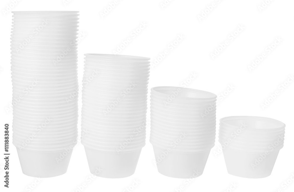 Obraz premium Stacks of Plastic Containers