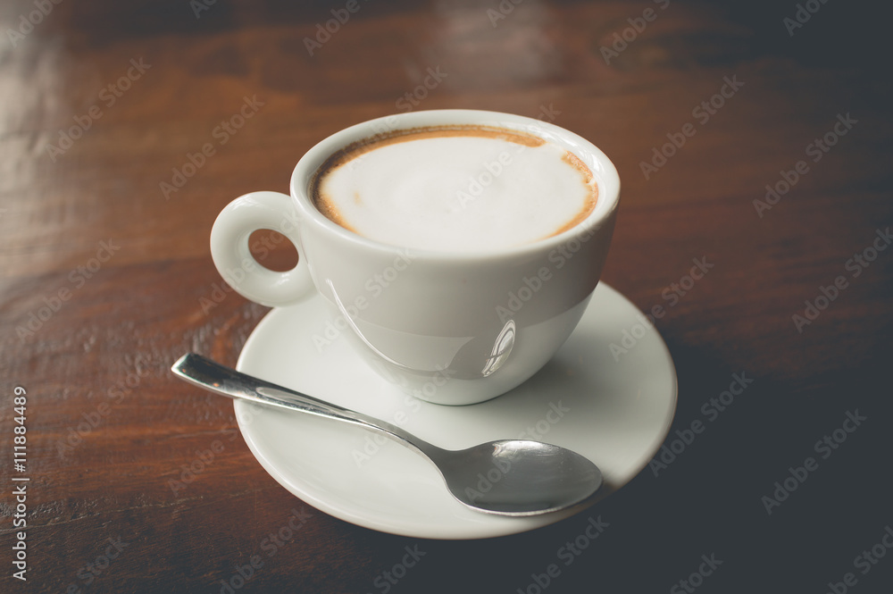 Hot cappuccino coffee