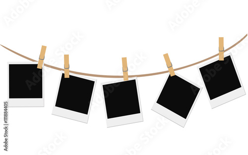 Empty photo frames blank retro photoframe Decorative template frame design