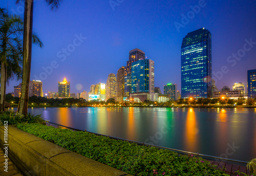 Bangkok Cityscape Downtown Thailand. Bangkok cityscape. cityscape in central of bangkok. © akkalak