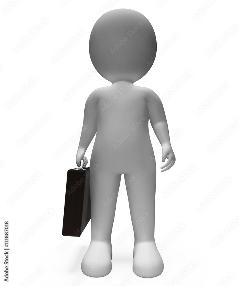 Businessman Standing Means Waited Wait And Render 3d Rendering Businessman Standing Means Waited Wait And Render 3d Rendering