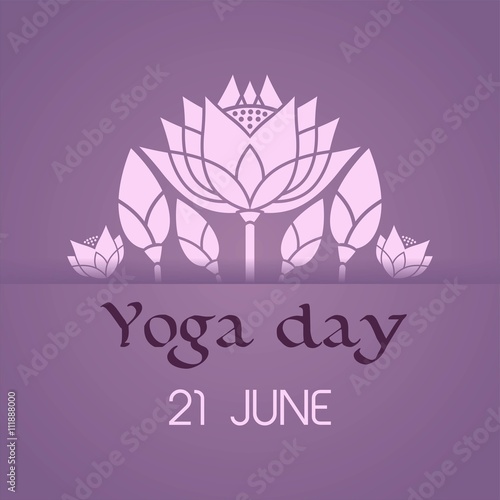 lotus decorative emblem International Day of Yoga