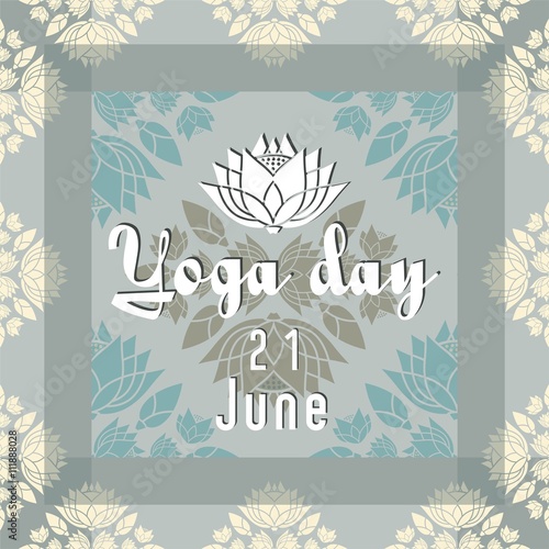 lotus fine international day of yoga on the background of the or