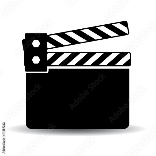 Black clapper board icon