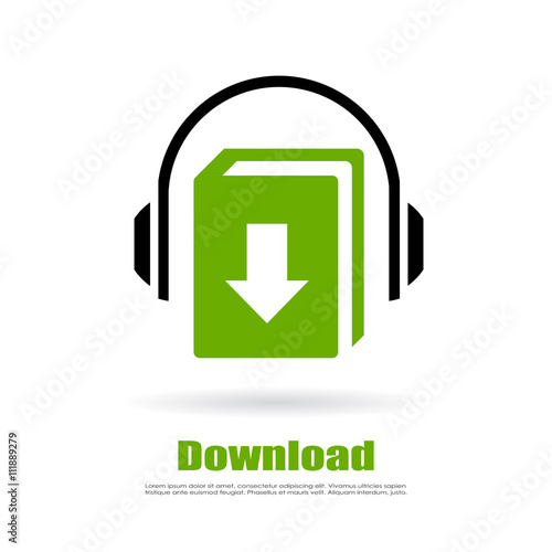 Audio book download green logo