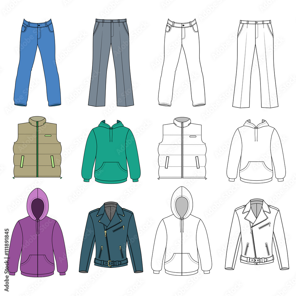 Man clothes colored autumn collection Man clothes colored autumn collection