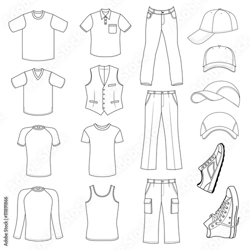 Outlined menswear, headgear & shoes season collection