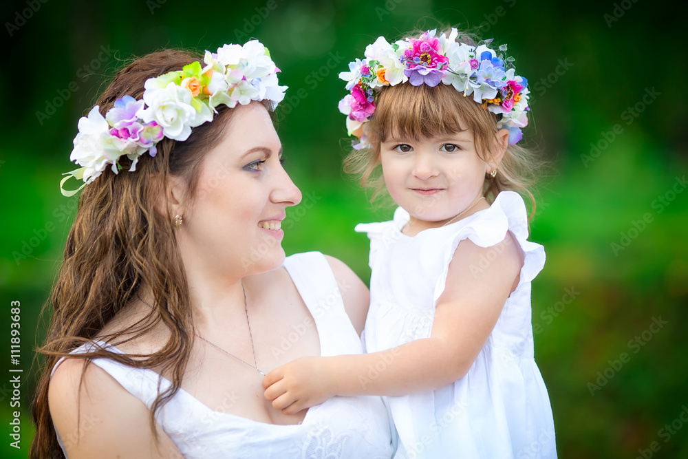Happy mom and daughter. Mom and child girl. Happy family. Happy mom and daughter. Mom and child girl. Happy family.
