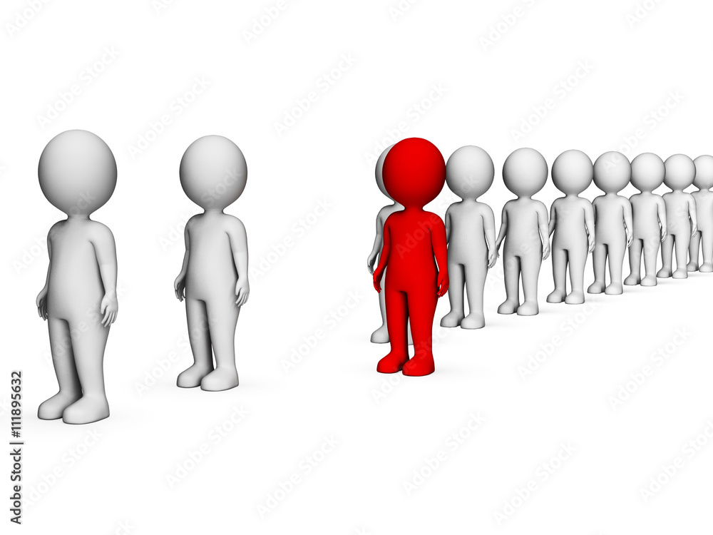 Different Characters Indicates Stand Out And Discrimination 3d R Different Characters Indicates Stand Out And Discrimination 3d R