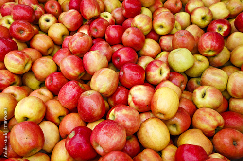 Fresh organic apples at a local farmers market.