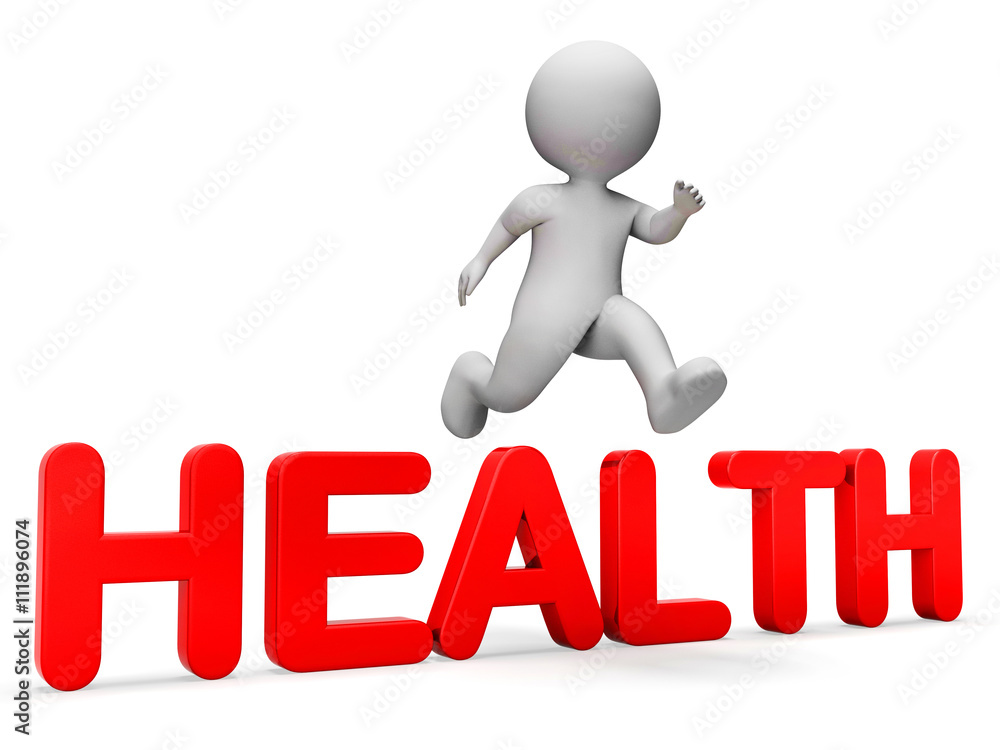 Character Health Indicates I Did It And Achieve 3d Rendering Character Health Indicates I Did It And Achieve 3d Rendering